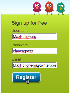 More Twitter Followers-Twiends Sign Up