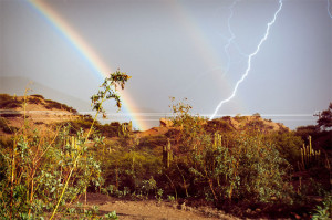 lightning rainbow perfect timing