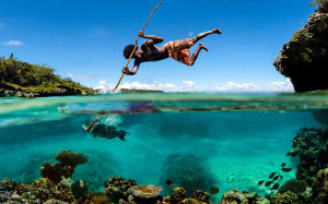 spear fishing perfect timing